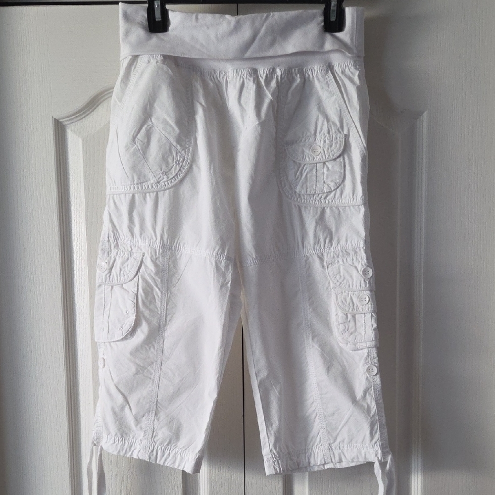 Calvin Klein Kids White Cargo Shorts
